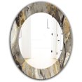 thumbnail image 2 of Designart 'Painted Gold Stone' Traditional Mirror - Oval or Round Wall Mirror - 24x36, 2 of 4