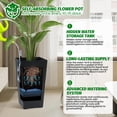 thumbnail image 3 of AKDSteel Large Tapered Square Planters For Outdoor & Indoor Plants, Front Porch Flower Tree Pots With Drainage Holes, Water Level Monitor, And Inner Bucket, 3 of 8