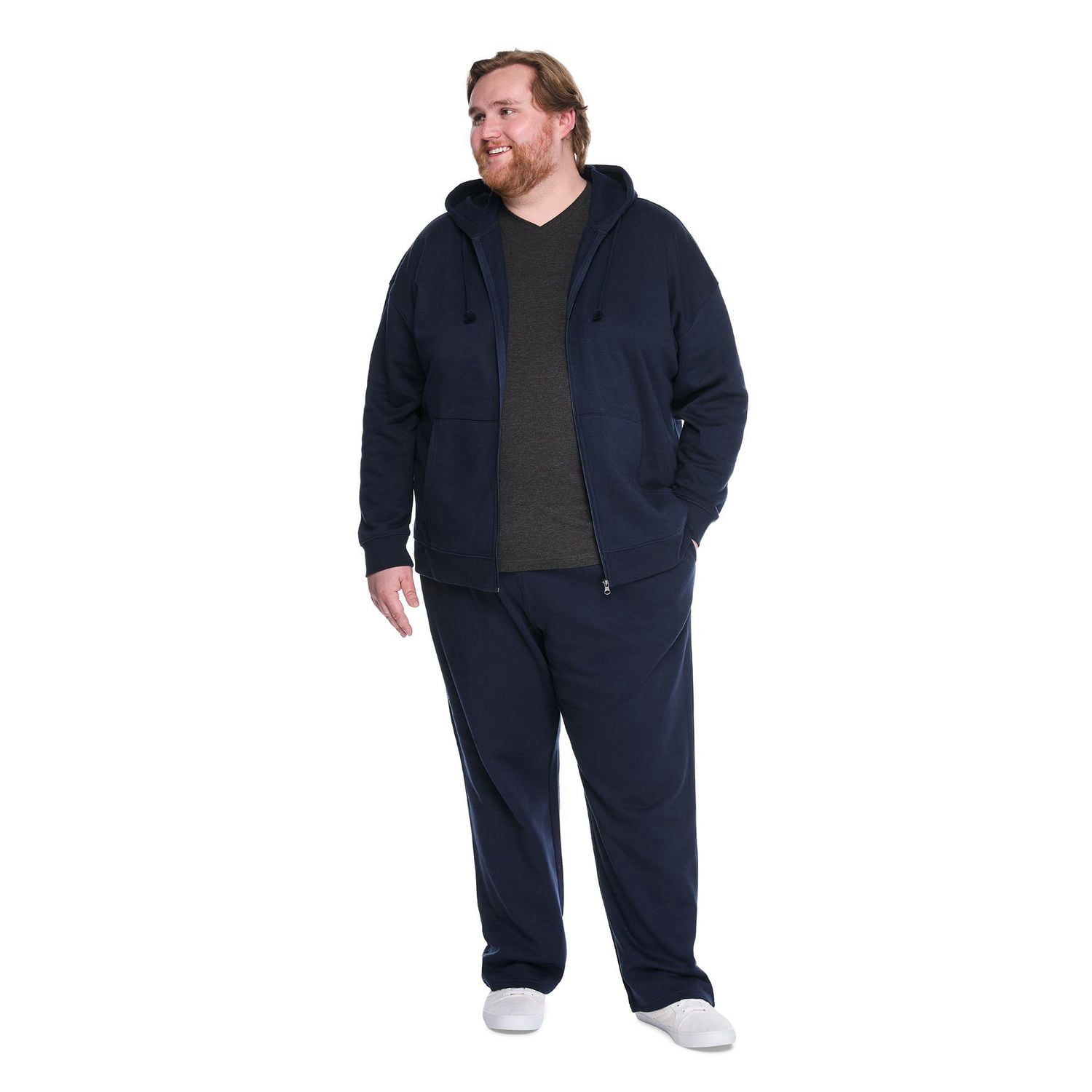 George Big Men's Full Zip Hoodie
