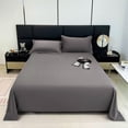 thumbnail image 1 of TOUMENY Solid Color Bed Sheets, Ultra Soft Washable Polyester Fabric, Fitted Sheet for Queen Size Mattress 180x230cm, 1 of 6