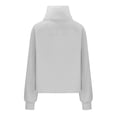 thumbnail image 4 of Womens Half Zip Hoodies Plus Size Fleece Sweatshirt Thumb Hole Cropped Pullover Fall Winter Tops, 4 of 6