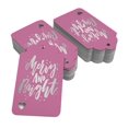 thumbnail image 2 of Inkdotpot Pack Of 50 Real Silver Foil Paper Tags Merry And Bright Christmas Favor Hang Tags, 2 of 6