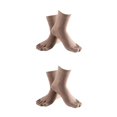 thumbnail image 4 of relayinert Soft Five Toe Socks Stretchable Cotton High Crew Socks Athletic Solid Socks Khaki 2Set, 4 of 6