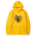 thumbnail image 4 of Plebaso Sweat-Shirts à Capuche pour Femmes, Cordon de Serrage, Cœur, Imprimé, Manches Longues, Décontracté, 4 of 4