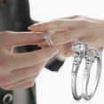 thumbnail image 1 of TopLLC Ring Ladies Bagues Femmes Mode Plein Diamant Diamant Rond Cadeau de Mariage 1Ensemble, 1 of 9