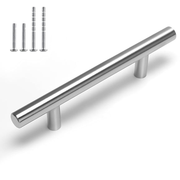 homdiy 96mm Cabinet Handles Drawer Pulls - HD201SN Cabinet Hardware Brushed Nickel Cabinet Pulls 15 Pack Modern Cupboard Handles for Kitchen Cabinets