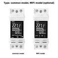 thumbnail image 3 of TFixol WiFi-Enabled Smart Circuit Breaker with LCD Display - Remote Monitoring of Voltage, Current, Power, Energy, Frequency & Power Factor - DIN Rail Mount - 85-265V 63A - Mobile App Control (1036-W, 3 of 6