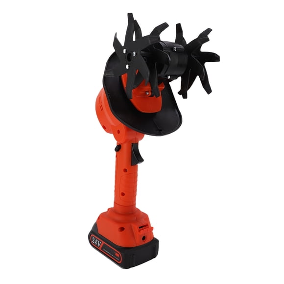 1500mAh Cordless Tiller Cultivator, Lithium Ion Battery Included Battery Powered Garden Cultivator Mini Tiller for Weeding