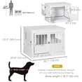 thumbnail image 3 of PawHut 31" Dog Crate Furniture End Table with Three Doors for Small Dogs, 3 of 10