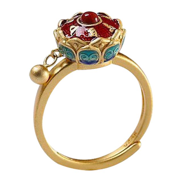TopLLC Rings Thai Couple Male And Female Six-character Mantra Transfer Agate A ring