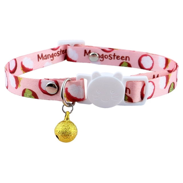 Personalized detachable cat collar with bell, safe quick release kitten collar