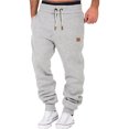thumbnail image 1 of Faithtur Men Athletic Pants, Elastic Waist Drawstring Trousers Fall Casual Pants with Pockets, 1 of 5