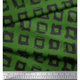 thumbnail image 3 of Soimoi Green Cotton Poplin Fabric Square Geometric Decor Fabric Printed Yard 42 Inch Wide, 3 of 3