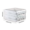 thumbnail image 3 of EGNMCR Kitchen Gadgets, Kitchen Appliances, Kitchen Accessories Slide Style Eggs Box Slide Style Eggs Roller Storage Rack Refrigerator Side Four Layer Antis Drop Eggs Collection Box Eggs storage boxs, 3 of 6