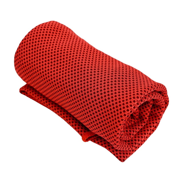 Cool Towel Sweat Absorbing Washcloth for Neck and Face Hot Weather Quick Dry Gym Red