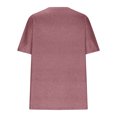thumbnail image 4 of RKSTN Blouses pour Femmes Été Col Rond T-shirts Imprimés Mode Confortable Ample Décontracté Blouses Féminines Tops, 4 of 4