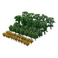 thumbnail image 2 of thinsony 50x Train Scenery Mixed Miniature Trees for Layout Accessories DIY Material Banyan Tree, 2 of 9