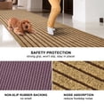 thumbnail image 3 of ANTPOP Runner Rug Non-slip Accent Rugs Washable Hallway Durable Polypropylene Indoor Outdoor with Rubber Backing for Entryways Kitchens Bedrooms , 3' x 8', Striped Brown, 3 of 7