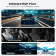 thumbnail image 2 of REDTIGER Dash Cam Front and Rear, Dash Cam 3 Channel with 5G WiFi GPS, Dash Camera Three Way with IR Night Vision, Free 64GB Card, 3 inch IPS Screen, Vehicle, 2 of 9