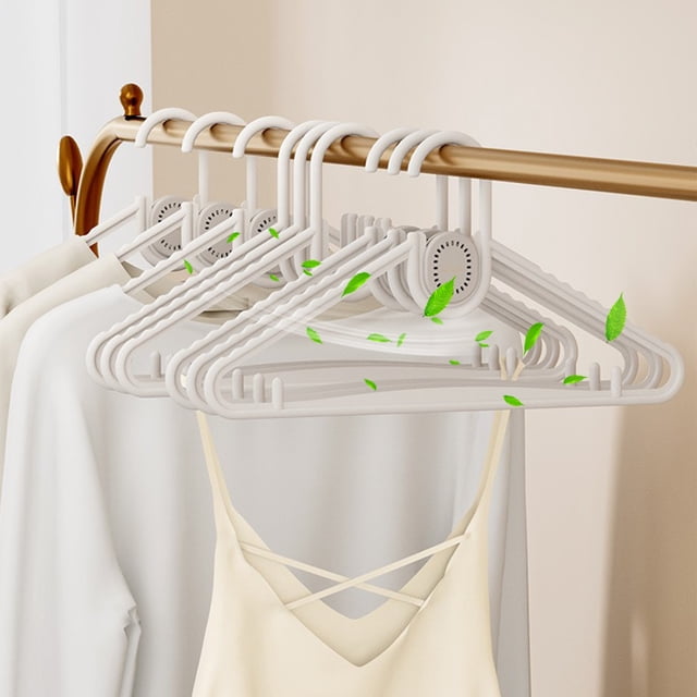 Chmadoxn Non Mark Hanger With Fragrances Diffuser Antis Slide Clothes Hanger For Home Use Space Saving Garment Rack With Hook Drying Shoulder Savers Aromatherapy Hanger Plastics hanger