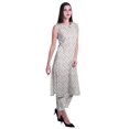 thumbnail image 3 of Moomaya Ensemble Kurta et Pantalon Sans Manches pour Femmes à Col Peter Pan Imprimé, Ensemble Ethnique 2 Pcs, 3 of 6