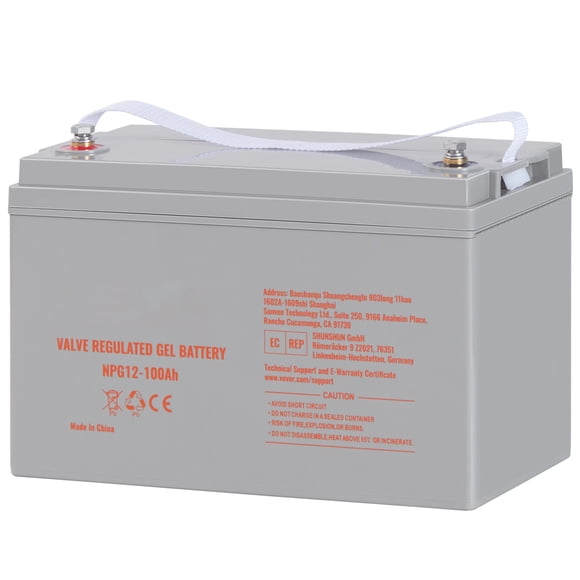 KFFKFF Deep Cycle Battery, 12V 100 AH, AGM Marine Rechargeable Battery, High Self-Discharge Rate 800A Current