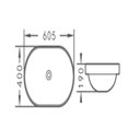 thumbnail image 2 of DROP Bath and Kitchen DR091073 Bathroom Vessel Sink, 2 of 3