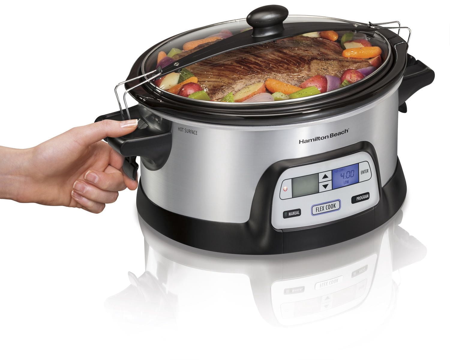 Mijoteuse programmable FlexCook™ Hamilton Beach de 6 pintes avec couvercle verrouillable