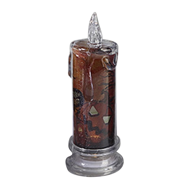 Halloween Candles Lighted Lamp Battery Operated Halloween Flameless Candle Table Centerpiece For Indoor Home Halloween Decoration Party, Battery Included