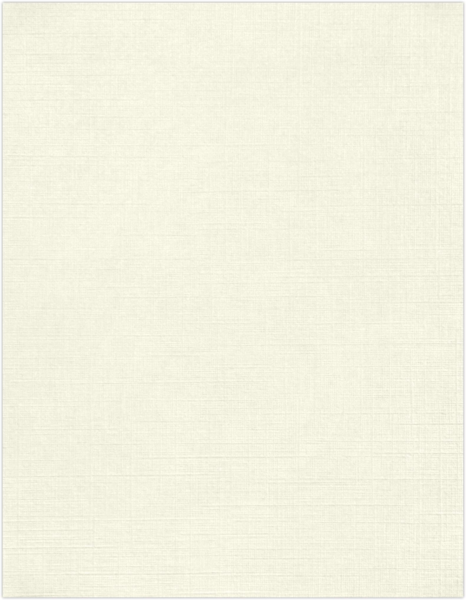 LUXPaper 8.5" x 11" Classic Linen Paper | Letter Size | Natural White | 70lb. Text | 1,000 Qty