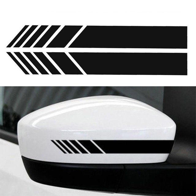 Dvkptbk Car Stickers Car Rearview Mirror Sticker Striped Car Decal Sticker Rearview Mirror Matching Sticker Car Decor