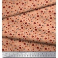 thumbnail image 3 of Soimoi Orange Silk Fabric Flower Artistic Print Sewing Fabric Yard 42 Inch Wide, 3 of 3