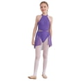 thumbnail image 1 of Yartina Robe de Danse Ballet Sans Manches pour Filles, Robe Justaucorps Moderne Contemporaine Violette 6, 1 of 7