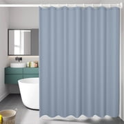 YYV Solid Color Shower Curtain Waterproof and Mildews Proof Bathroom Shower Curtain No Drill Bathroom Shower Partition Curtain Gray