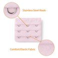 thumbnail image 4 of INSPIRE CHIC Rallonges de Soutien-Gorge pour Femmes à 3 Crochets 3 Rangées Bretelle de Soutien-Gorge Extensible Boucle Crochets Bande de Soutien-Gorge Bleu Ciel-Rose Pâle 10, 4 of 5