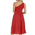 thumbnail image 3 of LOVZFMLL Dresses Women Ladies Summer Fresh And Sweet-neck Solid Color Dress, 3 of 3