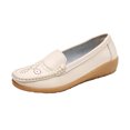 thumbnail image 2 of LSLJS Chaussures Décontractées Confortables Ajourées pour Femmes en Cuir avec Semelles Souples Talons Inclinés, Chaussures Compensées pour Femmes, 2 of 9