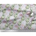 thumbnail image 2 of Soimoi Poly Georgette Fabric Leaves & Magnolia Floral Print Sewing Fabric Yard 42 Inch Wide, 2 of 5