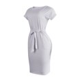 thumbnail image 4 of EGNMCR Robes d'Été Femmes Tendance 2024 Femmes Décontracté Col Rond Bretelles Manches Courtes Rayé Imprimé Robe Ample, 4 of 5