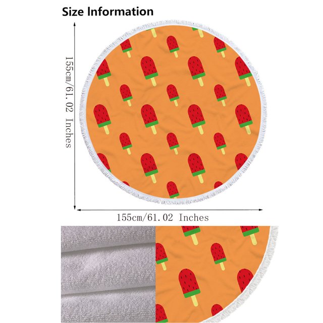 Birdeem Serviette de Plage Ronde en Microfibre Imprimée Super Légère Serviette de Bain Colorée Anti-Sable Couverture de Plage Tapis de Plage Serviette Multi-Usage pour Voyage Piscine