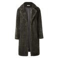 thumbnail image 3 of Innerwin Manteau en Polaire Duveteuse pour Femmes, Veste Mi-Longue à Col Rabattu, Vert Armée TG, 3 of 6