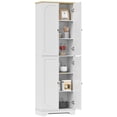 thumbnail image 1 of HOMCOM Armoire de Garde-Manger de 72 Pouces, Armoire de Garde-Manger de Cuisine avec 4 Portes, Blanc, 1 of 10