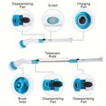 thumbnail image 2 of 1 Ensemble, Brosse Électrique Rotative avec 3 Têtes de Brosse Remplaçables, Sans Fil, 2 of 4