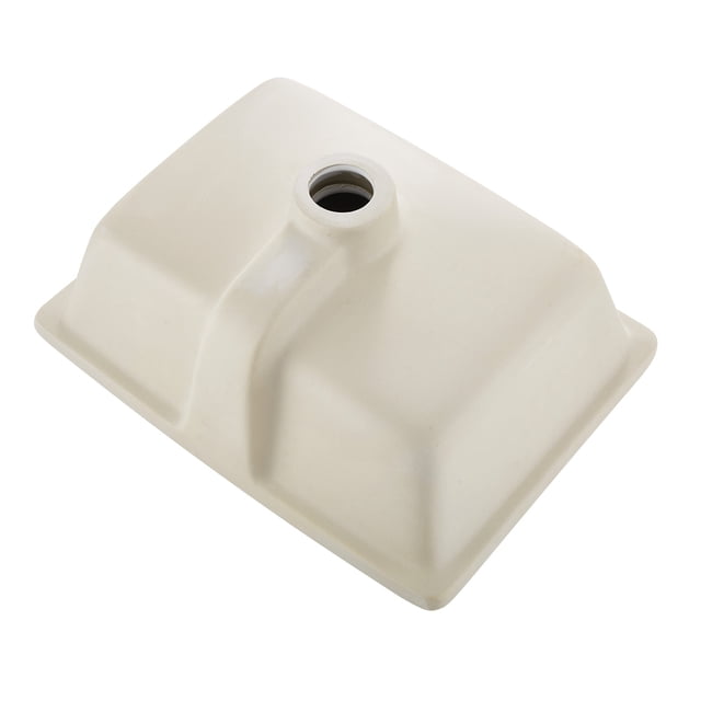KFFKFF Undermount Bathroom Sink, 15.75 x 12.01 Inch Rectangular White Ceramic Vessel Sink with Overflow Hole, Under Counter Drop in Modern Lavatory Vanity Bath Wash Bowl Basin