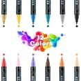 thumbnail image 4 of TIELUTT 2.5ml Marker Set Rich Colors Smooth Ink for Projects Durable Tips Portable Pens under 10 Planner Pens No Fine Point Ink Well Liner Thick Pens Antique Brass Ink Wells, 4 of 7