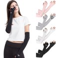 thumbnail image 2 of Manchons de Bras Rafraîchissants avec Doigts Ergonomiques Hommes Femmes Protection Solaire UV Manchons de Bras Longs Couvre-Bras pour Cyclisme Conduite Course Golf Football Basketball, 2 of 8