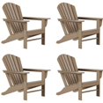 thumbnail image 1 of Chaise Adirondack Classique d'Extérieur (Ensemble de 4) en Bois Vieilli, 1 of 7