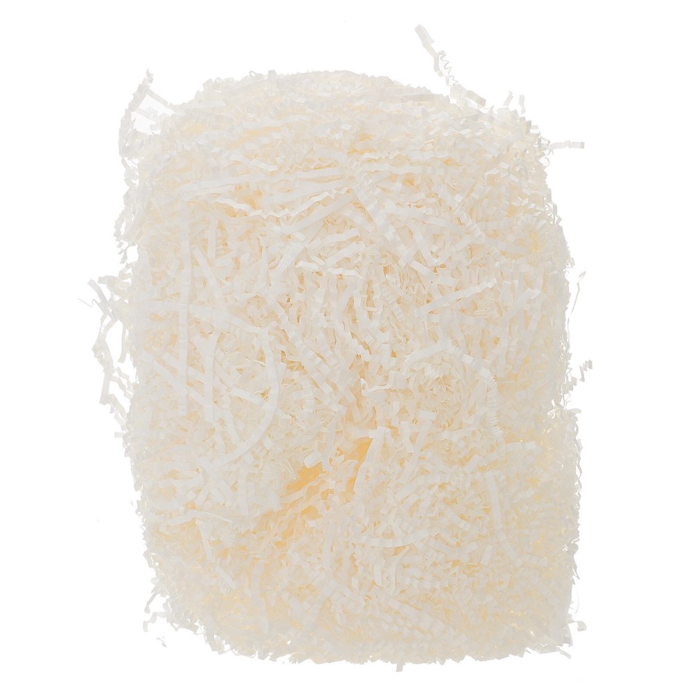 SNNROO Papier Déchiqueté Blanc à Coupe Ondulée pour Boîtes-Cadeaux 100 g
