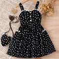 thumbnail image 2 of Kcodviy Robe pour Tout-Petites Filles Sans Manches Amour Robe pour Filles Princesse Imprimés Robe avec Robes pour Filles Longue Sac Ensemble 2 Pcs pour Filles Robe Dos Vêtements pour Enfants, 2 of 5