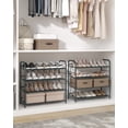 thumbnail image 4 of SONGMICS Stackable Shoe Rack, 4-Tier Shoe Storage Organizer, Hold up to 16 Pairs, Gray, 4 of 5